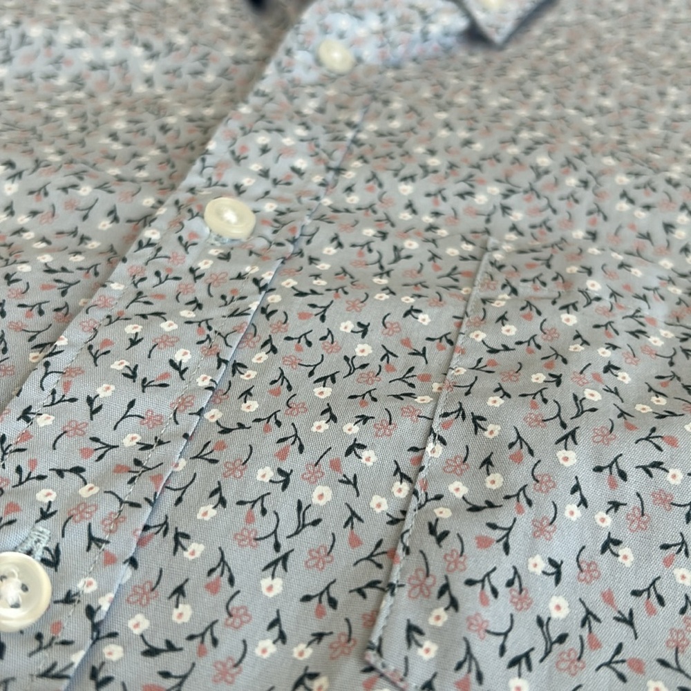 NWT J.Crew Flex Washed Floral Casual Button Down Shirt Men's Large - Picture 4 of 6